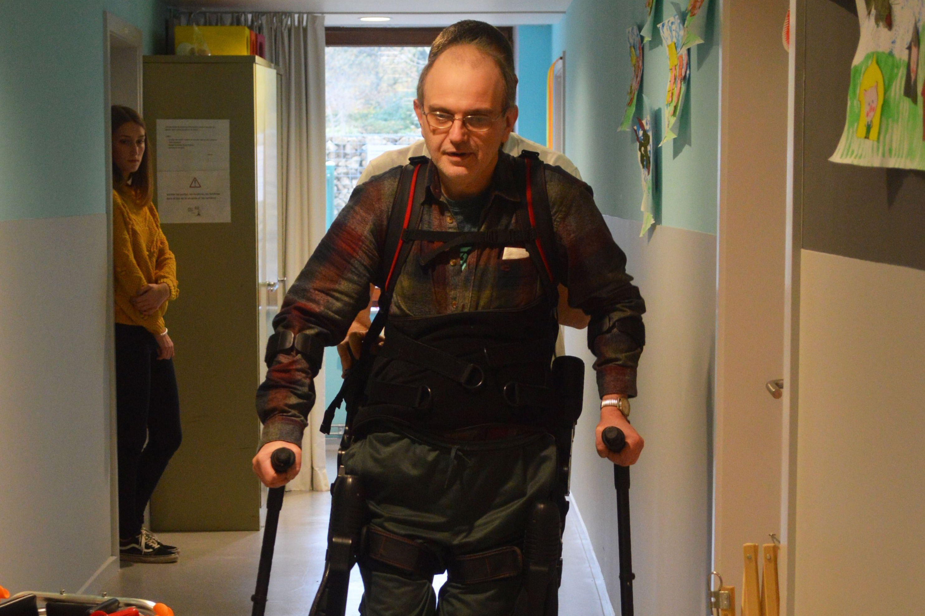 The arrival of a first exoskeleton in a medical facility in Luxembourg