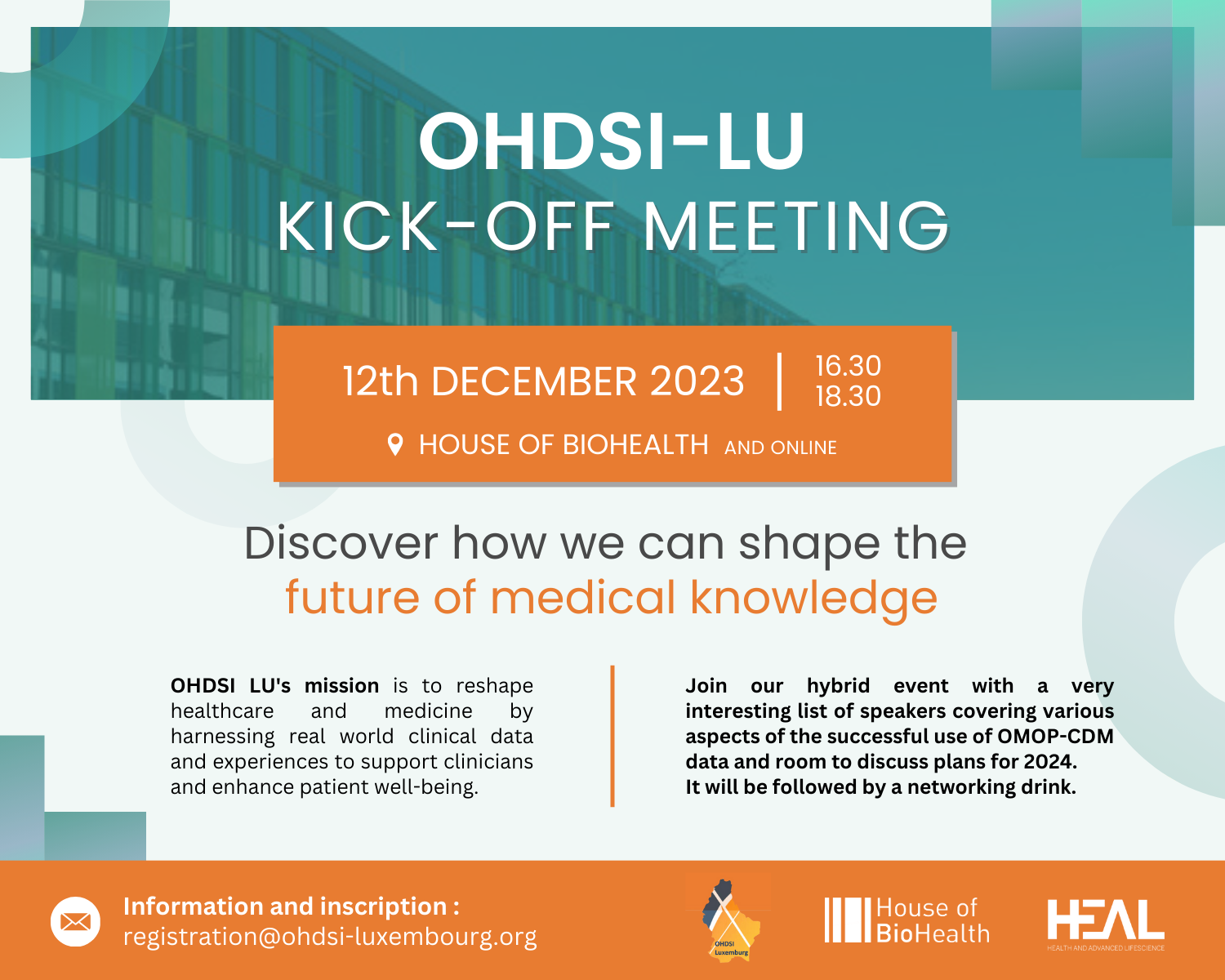 OHDSI Kick off meeting 2023 at House of BioHealth